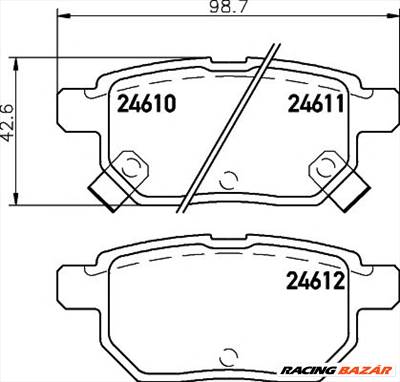 TEXTAR 2461001 - fékbetét ASTON MARTIN GREAT WALL HAVAL JAC LIFAN PONTIAC SCION SUBARU TOYOTA TOYOTA