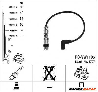 NGK 6797 - gyújtókábel szett SEAT VW