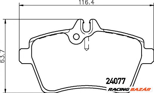 TEXTAR 2407702 - fékbetét MERCEDES-BENZ 1. kép