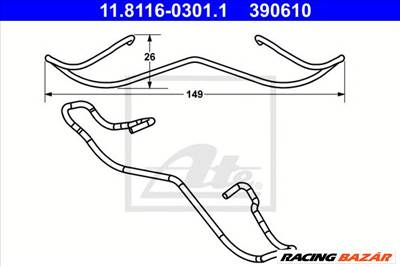 ATE 11.8116-0301.1 - Rugó, féknyereg FORD RENAULT