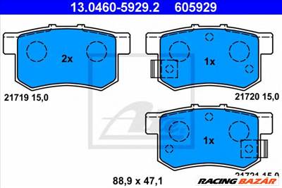 ATE 13.0460-5929.2 - fékbetét FIAT HONDA MG ROVER SUZUKI