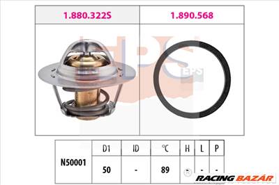 EPS 1.880.322 - termosztát, hűtőfolyadék DACIA LADA NISSAN OPEL RENAULT VAUXHALL
