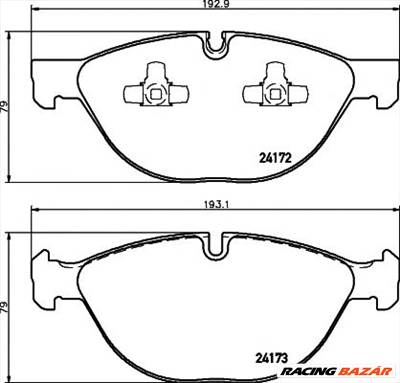 TEXTAR 2417201 - fékbetét BMW