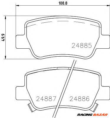 TEXTAR 2488501 - fékbetét TOYOTA