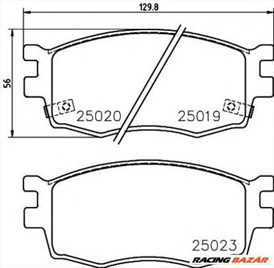 TEXTAR 2501901 - fékbetét HYUNDAI