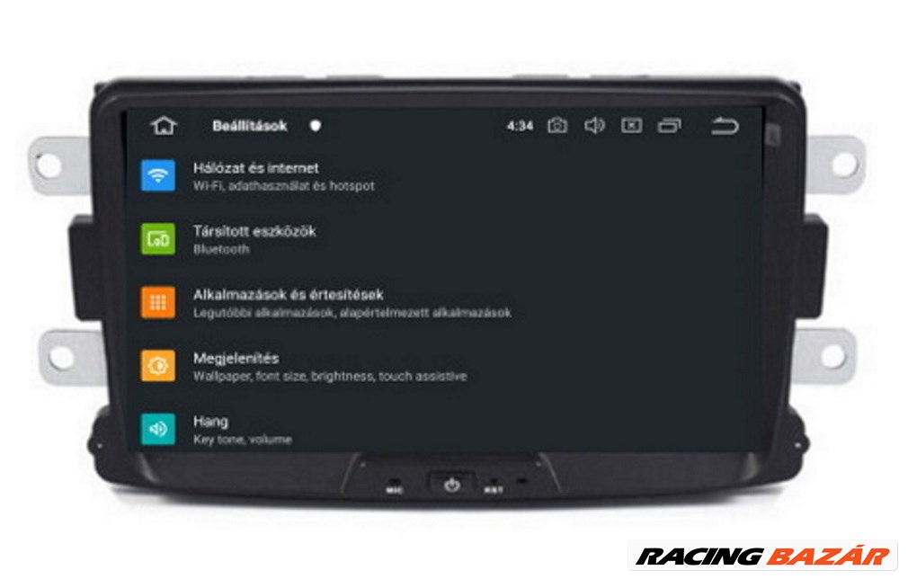 Dacia Android 10 Multimédia, 4+64GB, CarPlay, GPS, Wifi, Bluetooth, Tolatókamerával! 6. kép