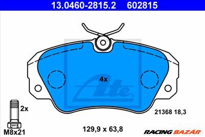ATE 13.0460-2815.2 - fékbetét OPEL VAUXHALL