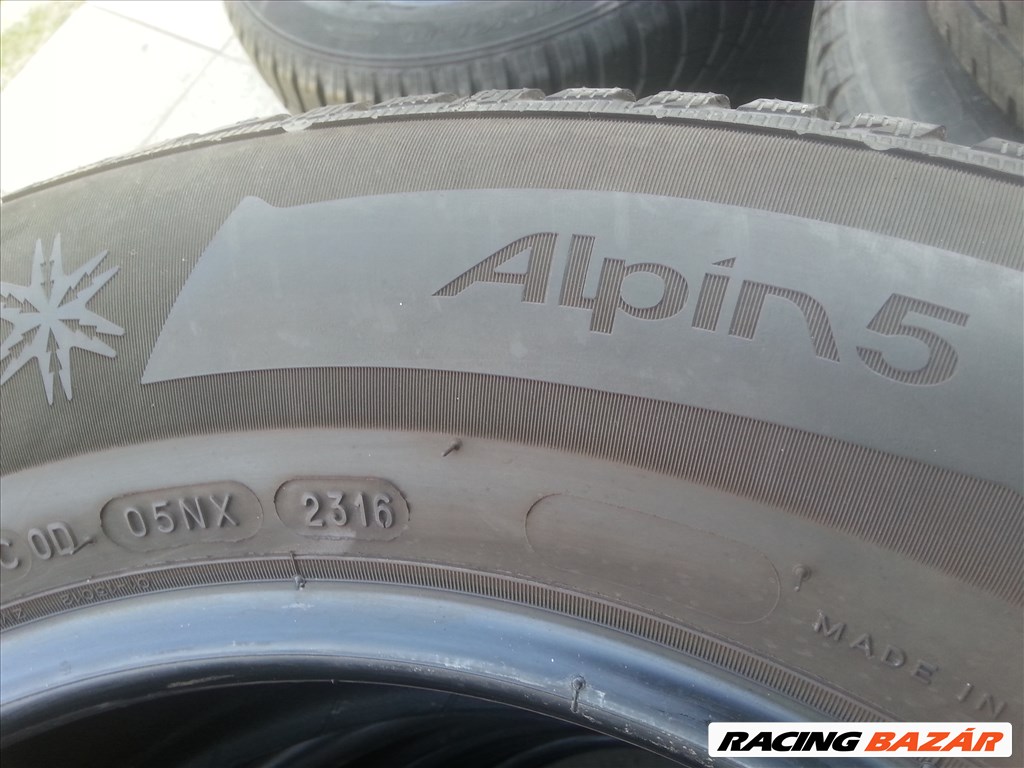 215/65R16 Michelin Alpin5 használt téli gumi garnitúra 8. kép