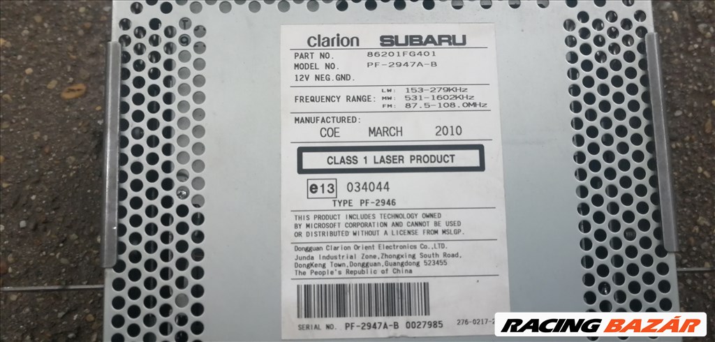Subaru Impreza III gyári cd-s rádió eladó! pf2947ab 3. kép