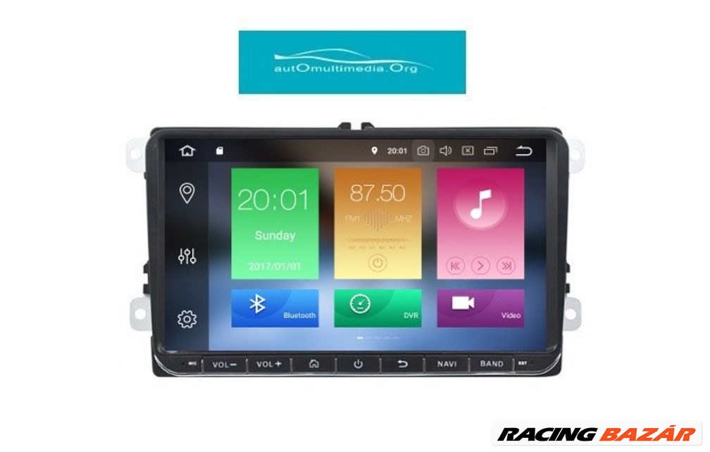 Volkswagen Android 11 Multimédia GPS, Wifi, 9 Inch, Tolatókamerával! 2. kép