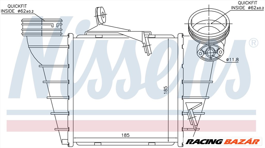 NISSENS 96773 Intercooler 1. kép