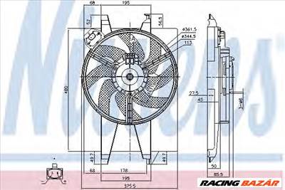 NISSENS 85767 - hűtőventillátor FORD