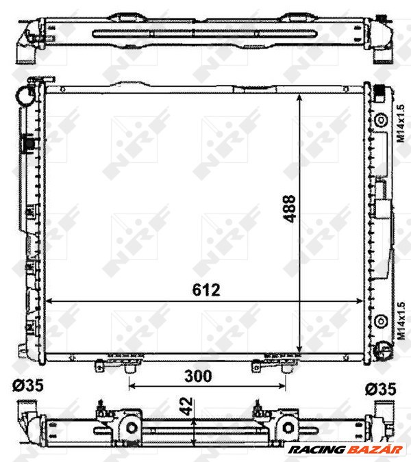 NRF 53786 Hűtőradiátor 1. kép