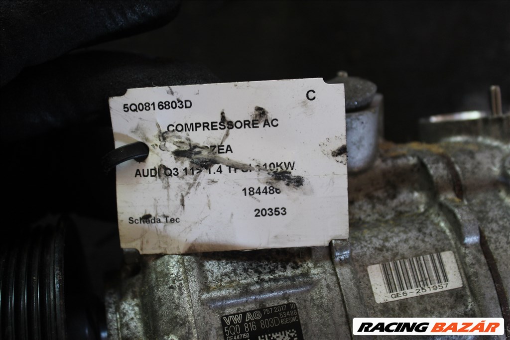 Audi Q3 1.4 TFSI Klímakompresszor 5Q0816803D 3. kép