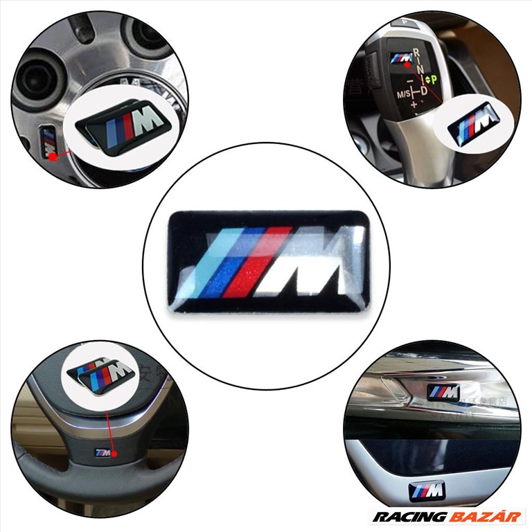 ÚJ BMW M PERFORMANCE alufelni felni kormány matrica jel logo embléma 2. kép