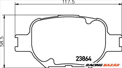 TEXTAR 2386401 - fékbetét LEXUS SCION TOYOTA TOYOTA (FAW)