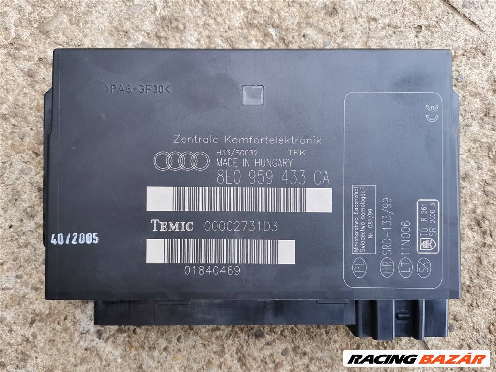 Audi A4 (B6/B7) komfort elektronika Angol 8e0959433ca 1. kép