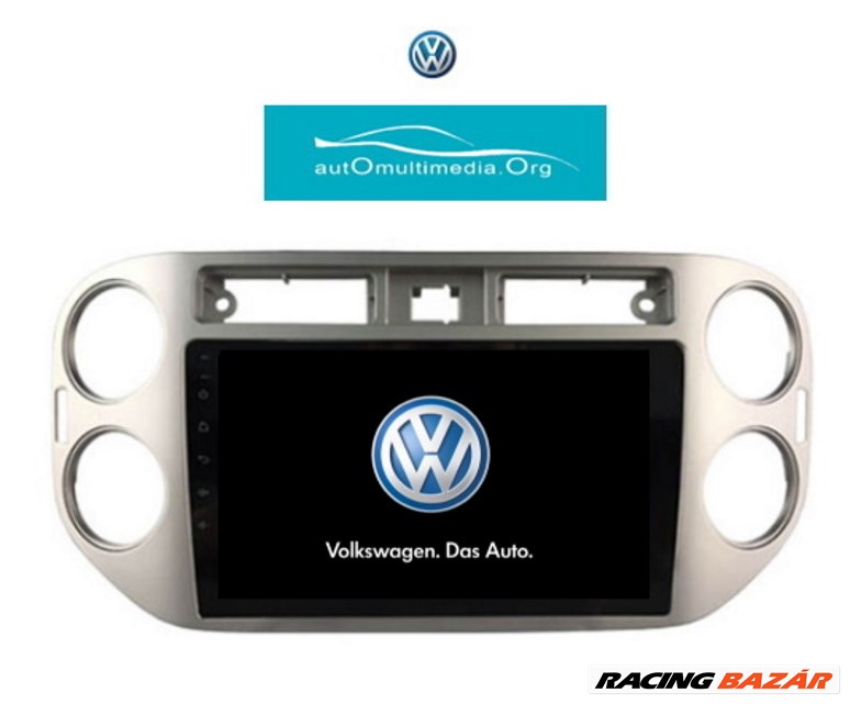 Volkswagen Tiguan, Golf Plus, Android 11 Multimédia, GPS, Bluetooth, Wifi, Tolatókamerával! 1. kép
