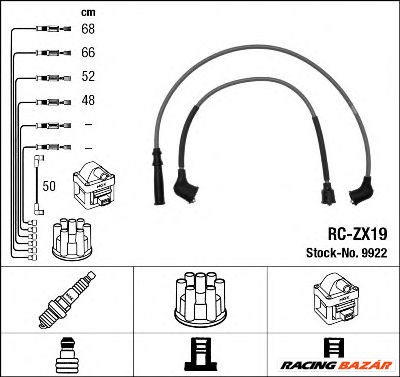NGK 9922 - gyújtókábel szett FSO MAZDA 1. kép
