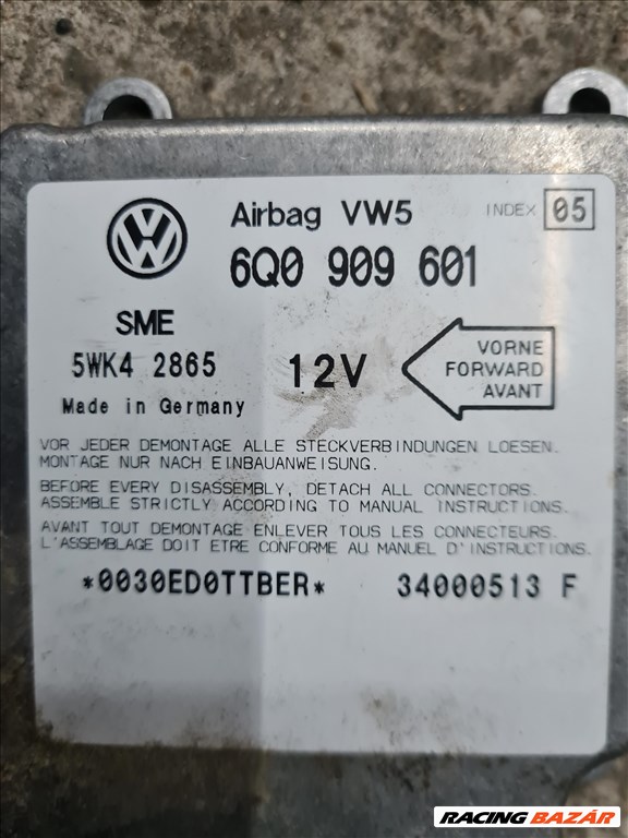 Volkswagen Golf IV Légzsák elektronika 6q0909606 6Q0 909 606 2. kép