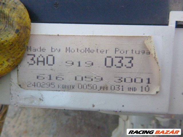 Volkswagen Passat   B4 1,8 (ADZ) MOTOMETER műszerfal óra csatlakozóval 3A0 919 033  8. kép
