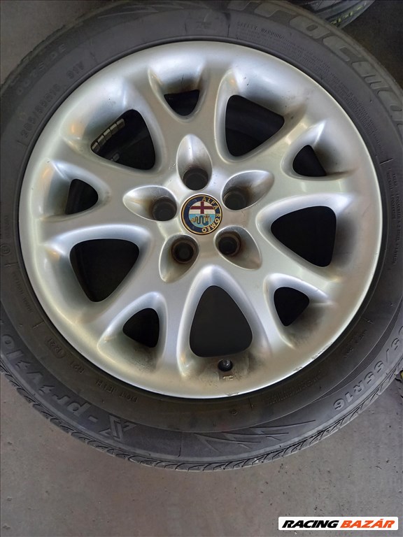 Alfa 147/156/164/Gt/Gtv gyári alufelni 5x98 6,5x16 nyárigumival 205/55R16 tracmax sxx4 3. kép