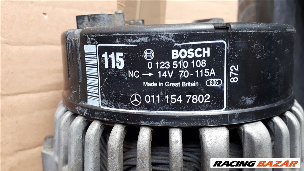 Mercedes Sprinter Bosh generátor 12V115A (Sprinter 416cdi) 4. kép