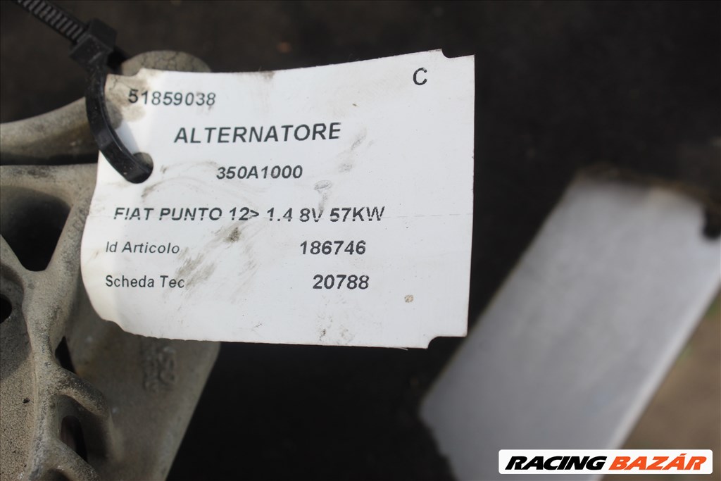 Fiat Punto 2012 1.4B Generátor 51859038 2. kép