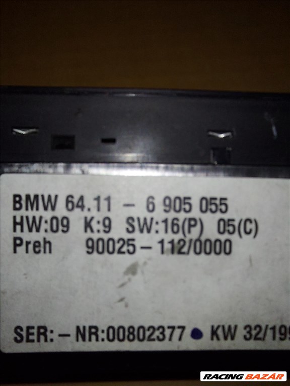 BMW 5-ös sorozat E39 klímavezérlő panel  2. kép