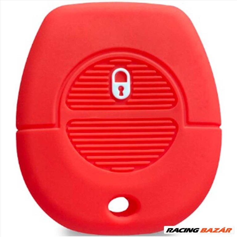 Nissan kulcs szilikon tok 1 gombos piros 1. kép