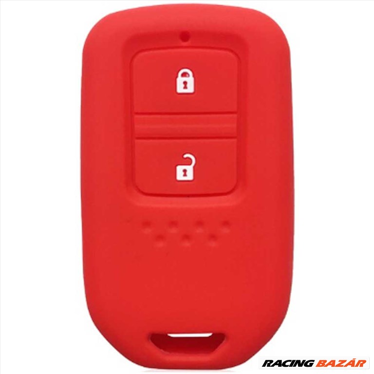 Honda kulcs szilikon tok 2 gombos piros 1. kép