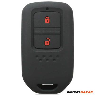 Honda kulcs szilikon tok 2 gombos fekete-piros