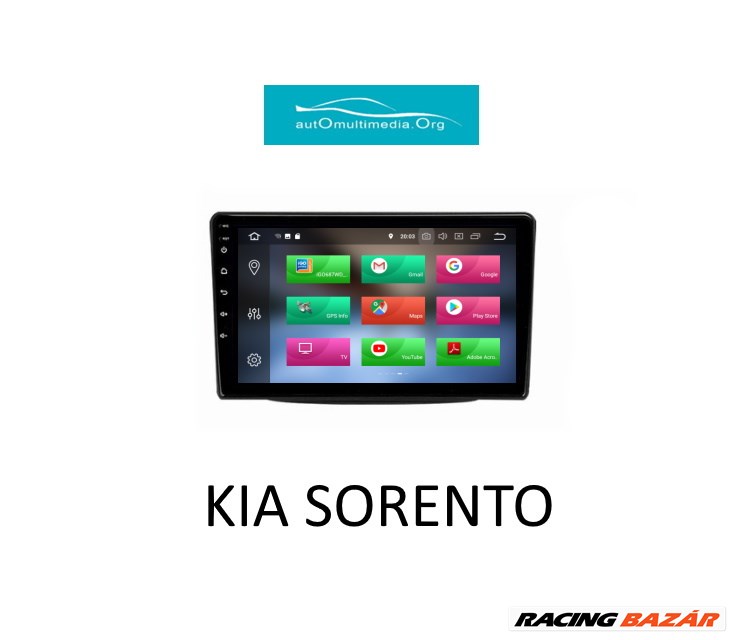 KIA Sorento Android Multimédia GPS Rádió Navigáció Tolatókamerával! 5. kép