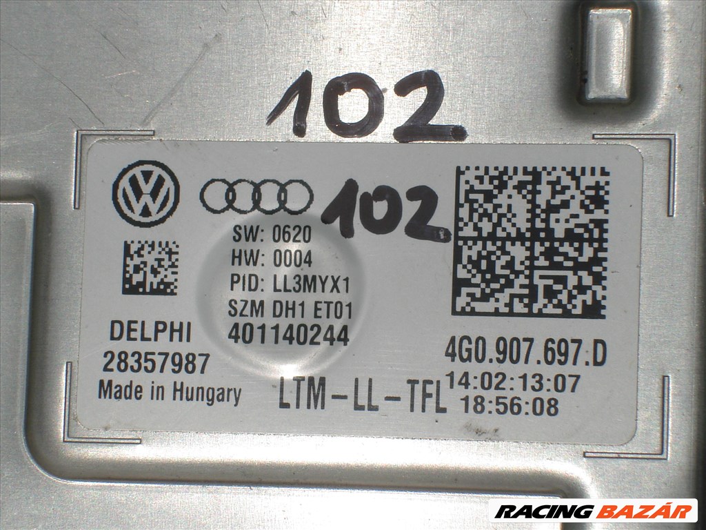 4G0907697D Fényszóró Modul Audi Skoda VW Seat 2010-től 5. kép