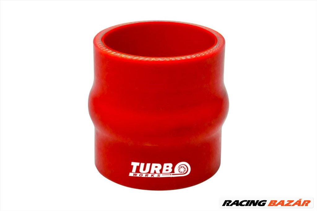 Szilikon cső rezgéscsillapító összekötő TurboWorks "púpos" 89mm, piros 1. kép
