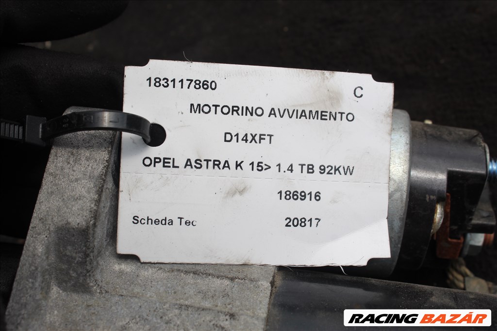 Opel Astra K 1.4TB Önindító 2015 183117860 2. kép