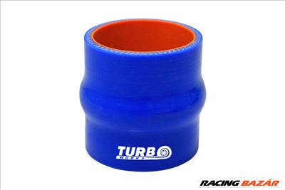 Szilikon cső rezgéscsillapító összekötő TurboWorks PRO "púpos" 84mm, kék