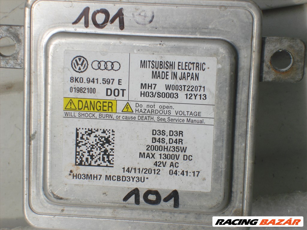 8K0941597E Xenon Trafo Audi VW 2008-tól 5. kép