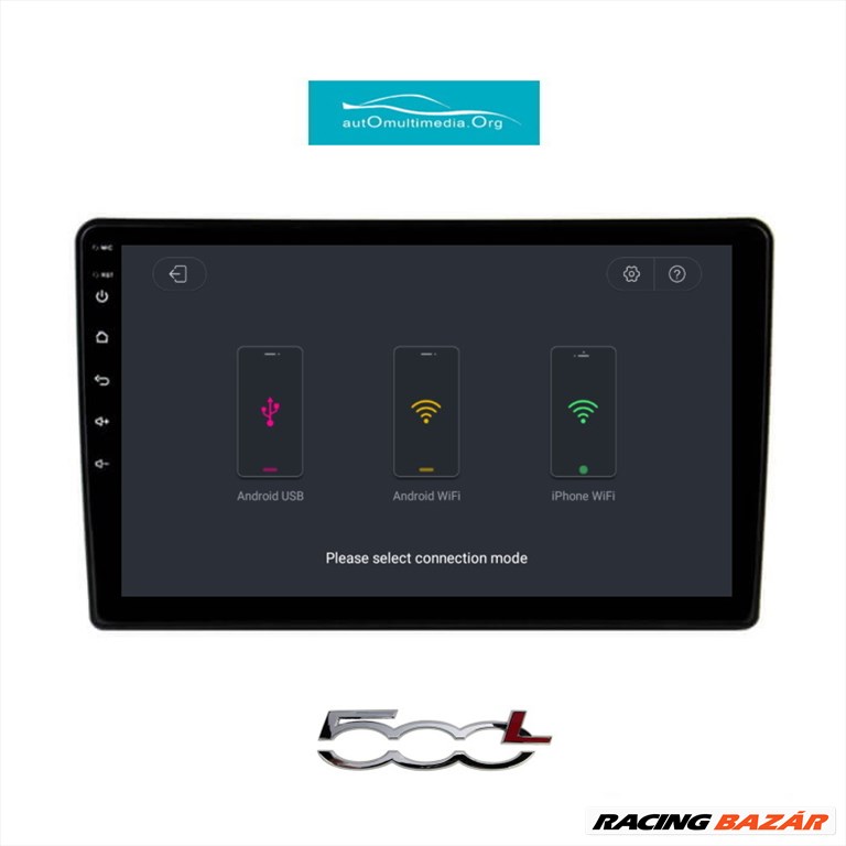 Fiat 500L Android Rádió Multimédia GPS Navigáció Tolatókamerával 4. kép