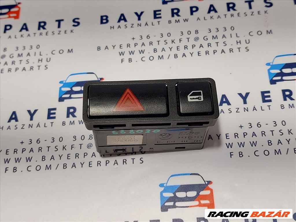 BMW E46 X5 Z4 elakadásjelző vészvillogó központi zár kapcsoló gomb eladó (888020)  61318238920 4. kép