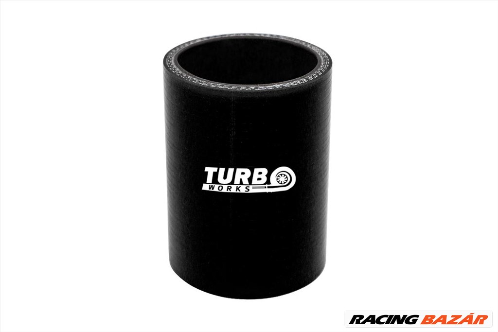 Szilikon Cső Összekötő TurboWorks 76mm, Fekete 1. kép