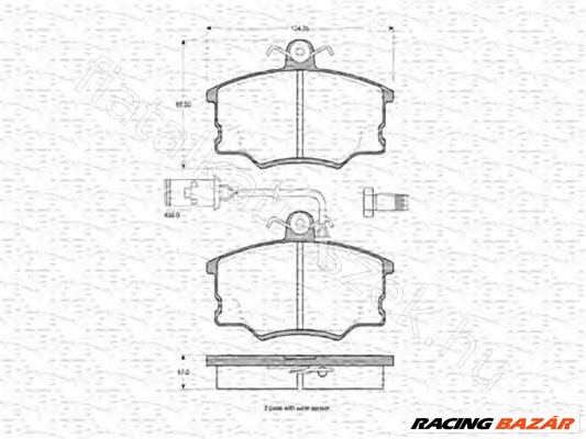 FÉKBETÉT GARN. ELSŐ ALFA 164 2.0 TS fix ár! LANCIA THEMA SW (834_) - MAGNETI MARELLI 2. kép