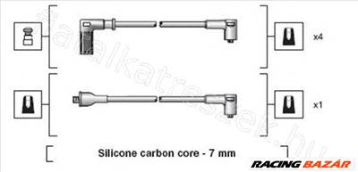 GYÚJTÓKÁBEL GARN. UNO 1.3-1.5 FIAT TEMPRA S.W. (159_), TEMPRA SW (159_) - MAGNETI MARELLI