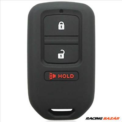 Honda kulcs szilikon tok 3 gombos fekete