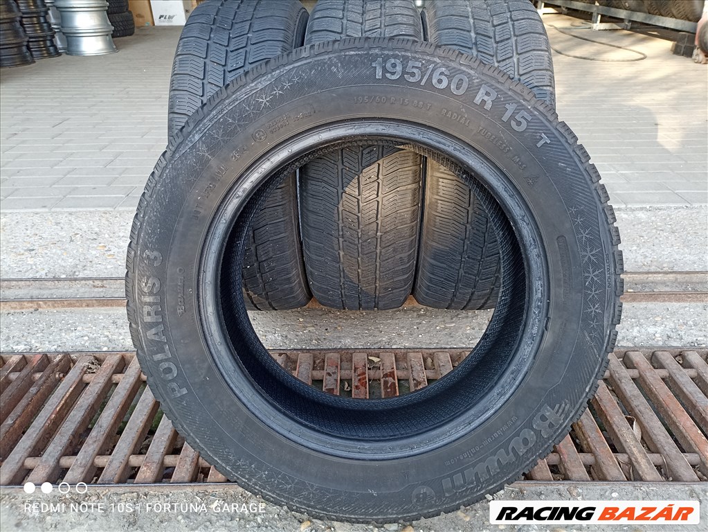  195/60 R15" Barum Polaris használt téli garnitúra 3. kép