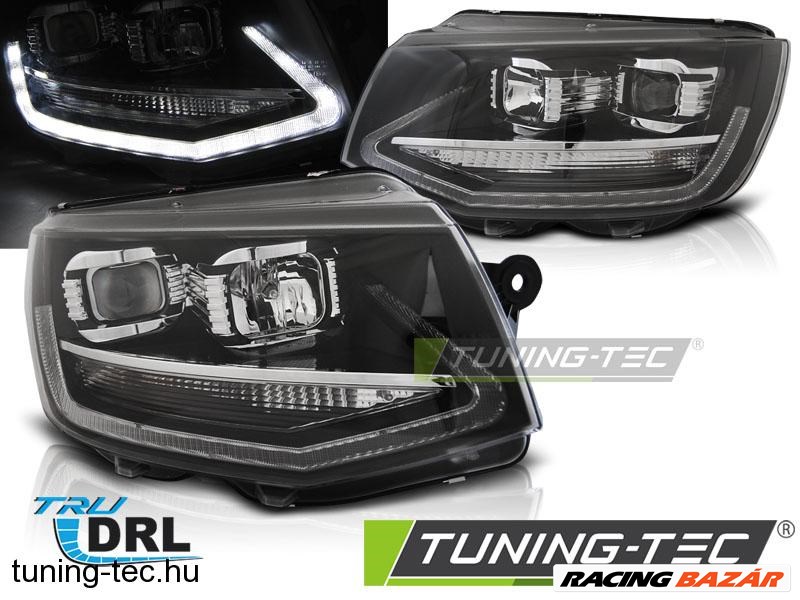 Volkswagen Transporter T6 VW T6 15- BLACK LED TRU DRL Tuning-Tec Fényszóró 1. kép