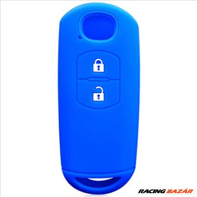 Mazda kulcs szilikon tok 2 gombos kék