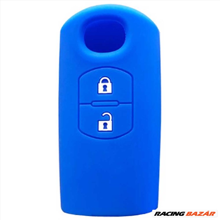 Mazda kulcs szilikon tok 2 gombos Kék 1. kép