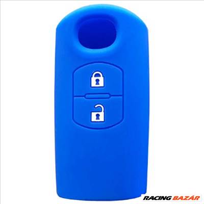 Mazda kulcs szilikon tok 2 gombos Kék