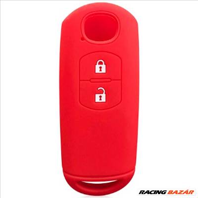 Mazda kulcs szilikon tok 2 gombos piros